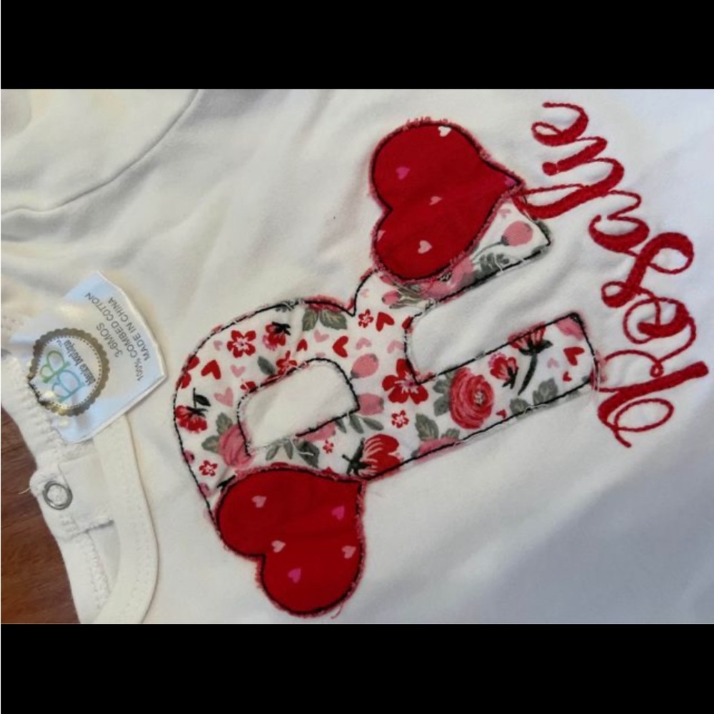 “Rosalie” appliqué bodysuit